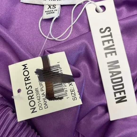 NWT Steve Madden Dahlia Purple Pleated Cami Top Nordstrom Size XS - Picture 5 of 7